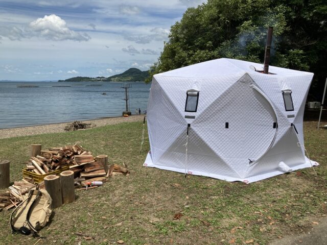 サウナテント 自然海辺