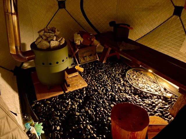 サウナ薪テント