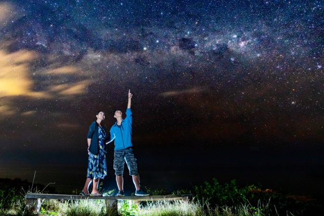 グランピング　星空