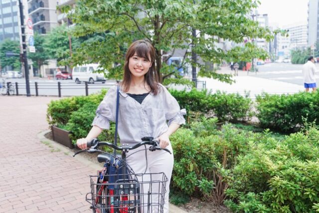 レンタサイクル 自転車 女性