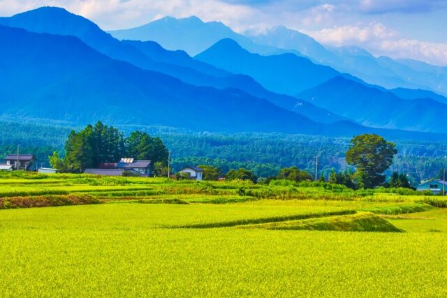 安曇野　田園風景